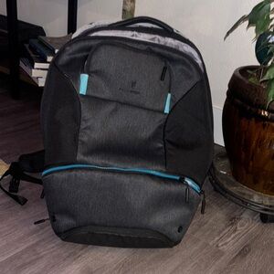 Acer Charcoal and Black Backpack with Teal Accents